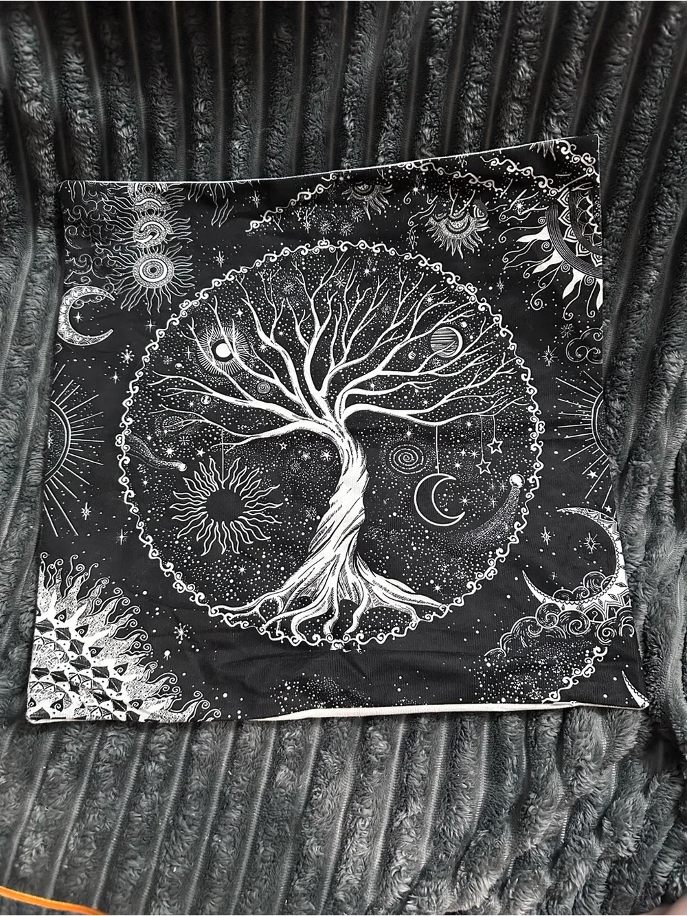 Black & White Tree of Life Pillowcase Cover with Hidden Zipper